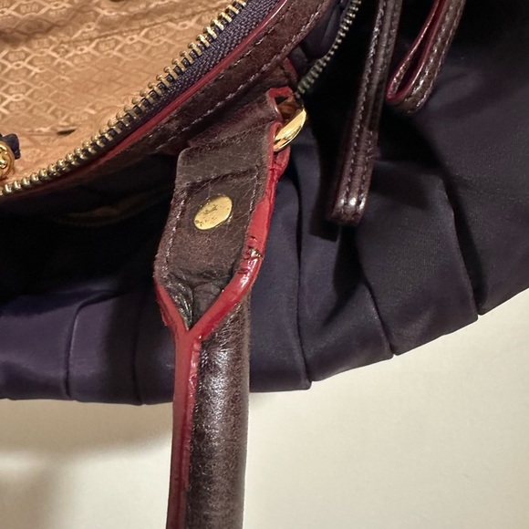 MZ Wallace Bedford Bea rare ombré logo nylon bag in Purple eggplant pleated hobo - Picture 10 of 16